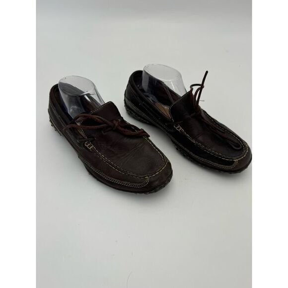 Born Men's Size 8‎ Leather Slip-On Moccasin Toe Loafers Brown - Picture 1 of 6